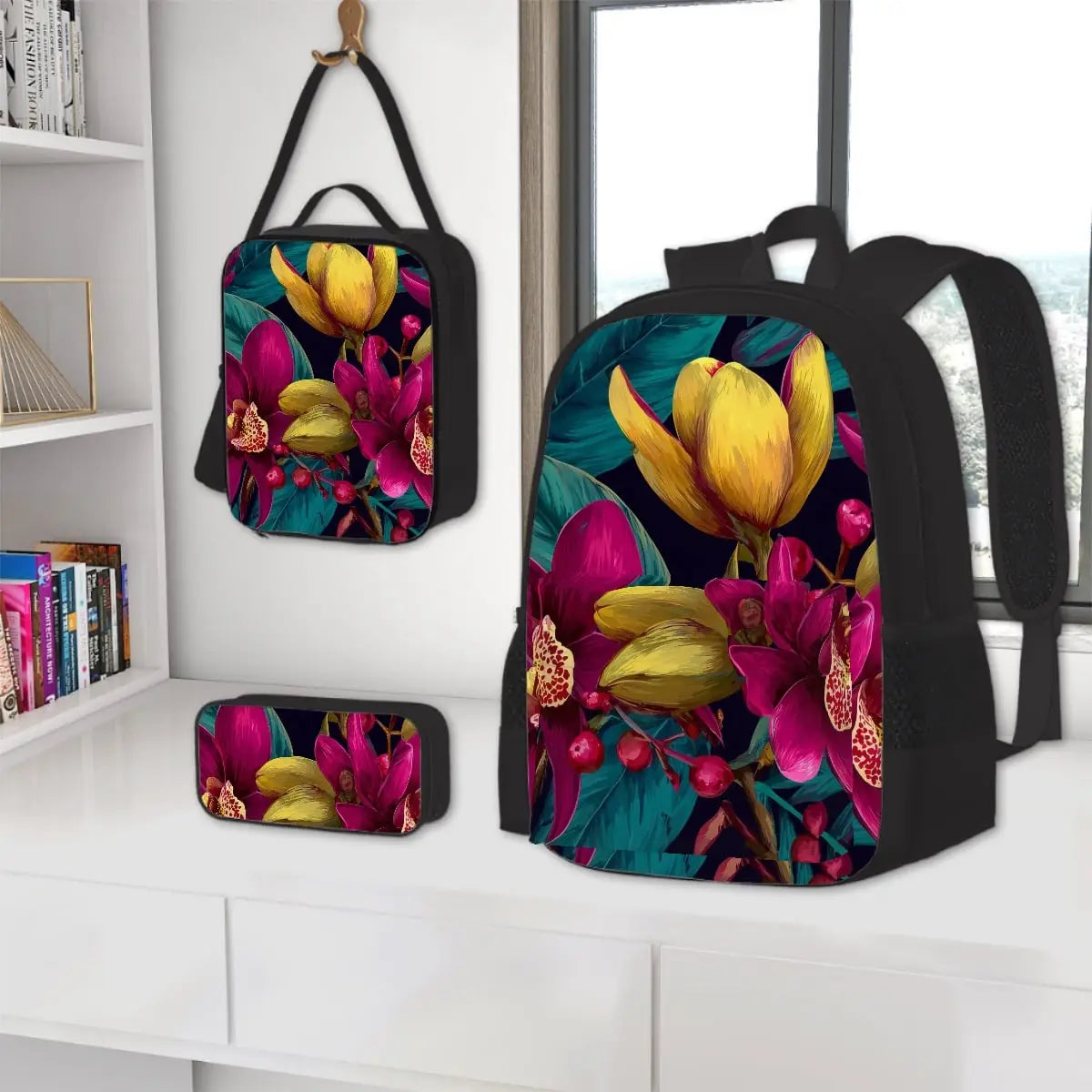 Amor di Stelle® NOVA 3-teiliges Set: Rucksack Lunchbag & Federmäppchen - Schoolbag Jetzt einkaufen
