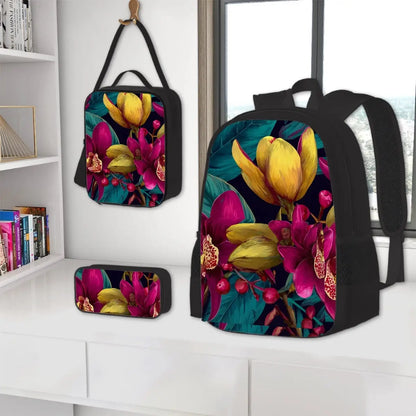 Amor di Stelle® NOVA 3-teiliges Set: Rucksack Lunchbag & Federmäppchen - Schoolbag Jetzt einkaufen
