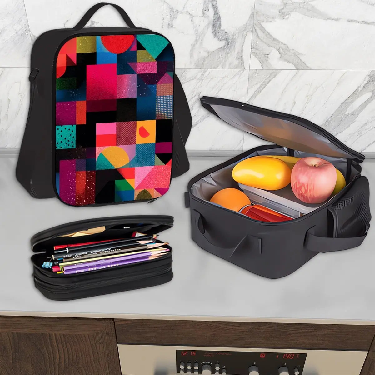 Amor di Stelle® NOVA 3-teiliges Set: Rucksack Lunchbag & Federmäppchen - Schoolbag Jetzt einkaufen