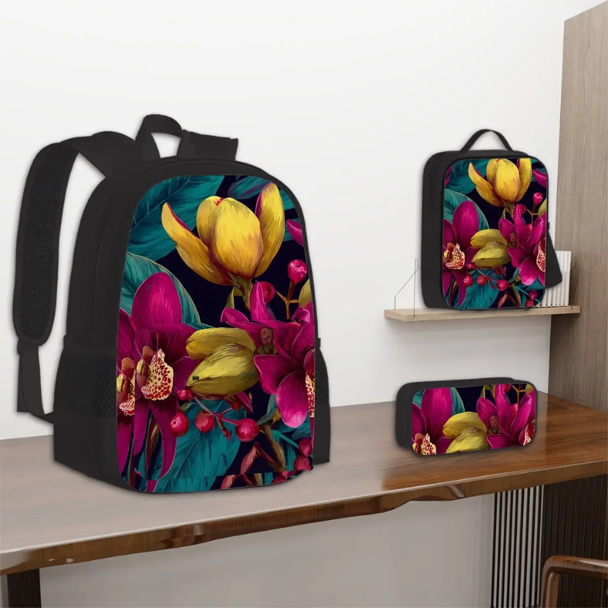 Amor di Stelle® NOVA 3-teiliges Set: Rucksack Lunchbag & Federmäppchen - Schoolbag Jetzt einkaufen