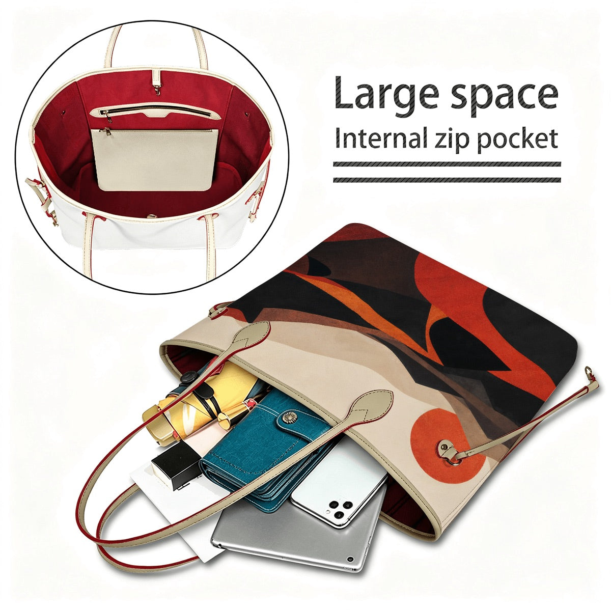 Amor di Stelle® GRANDE AMORE – Exklusive Leder Handtasche mit Pouch ⁠