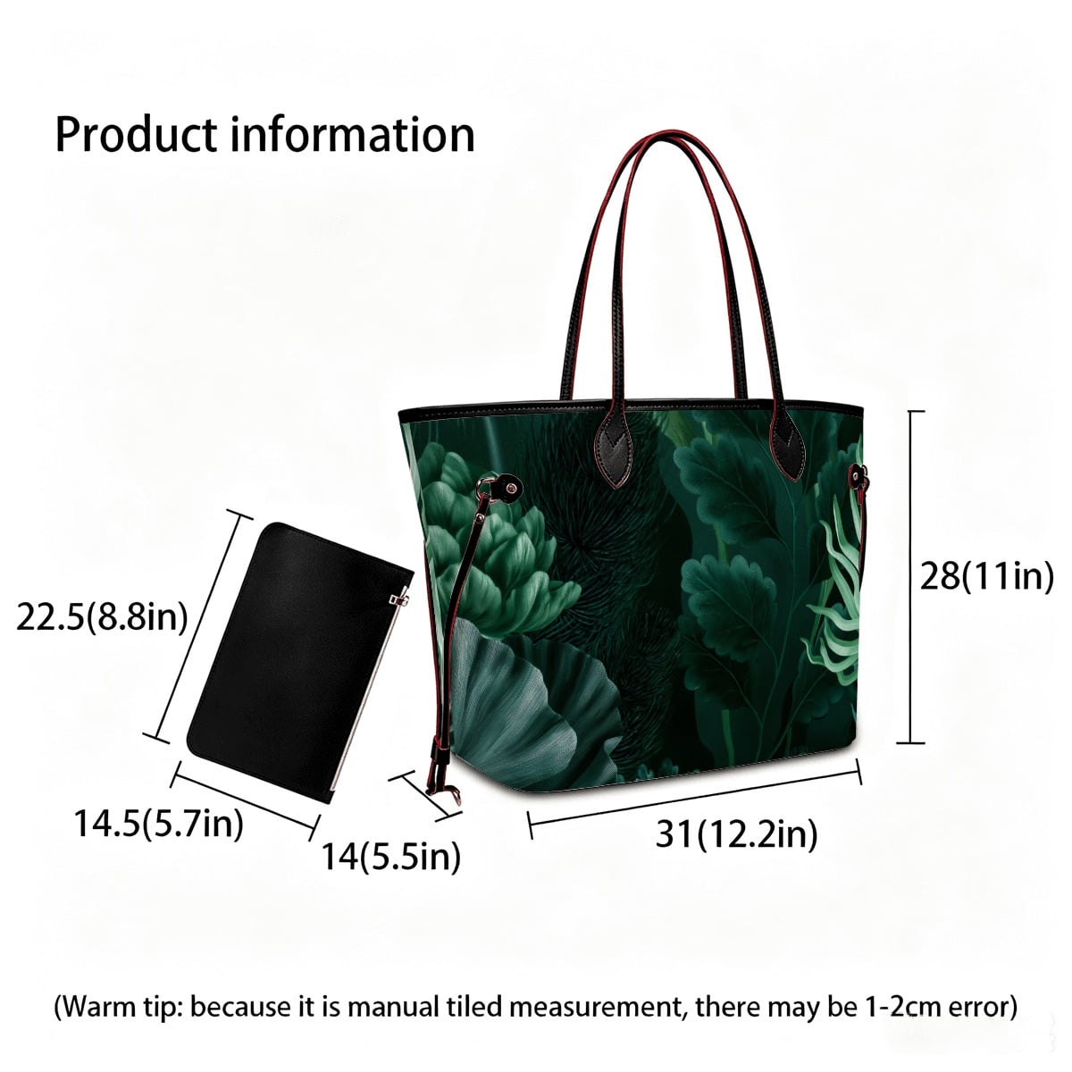 Amor di Stelle® GRANDE AMORE – Exklusive Leder Handtasche mit Pouch ⁠