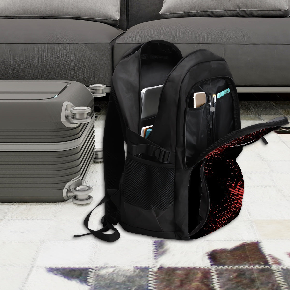 Amor di Stelle® Laptop-Rucksack mit USB-Ladeanschluss & Anti-Diebstahl-Fach