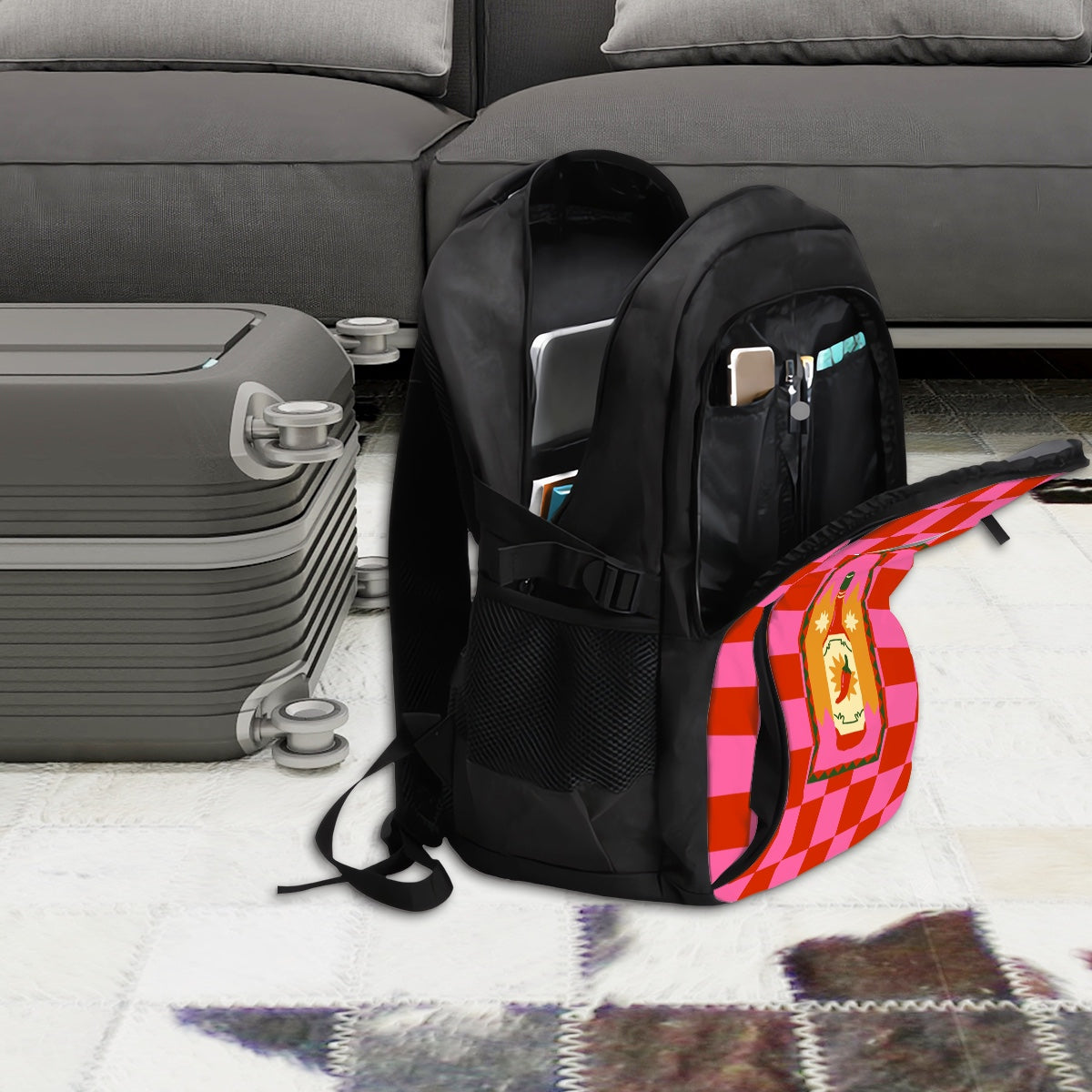 Amor di Stelle® Laptop-Rucksack mit USB-Ladeanschluss & Anti-Diebstahl-Fach