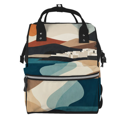 Amor di Stelle® AVENTURA – Stylischer Designer-Wickelrucksack mit Kunstmotiv