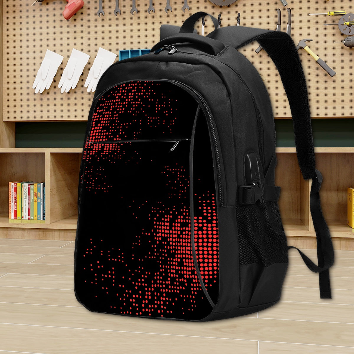 Amor di Stelle® Laptop-Rucksack mit USB-Ladeanschluss & Anti-Diebstahl-Fach